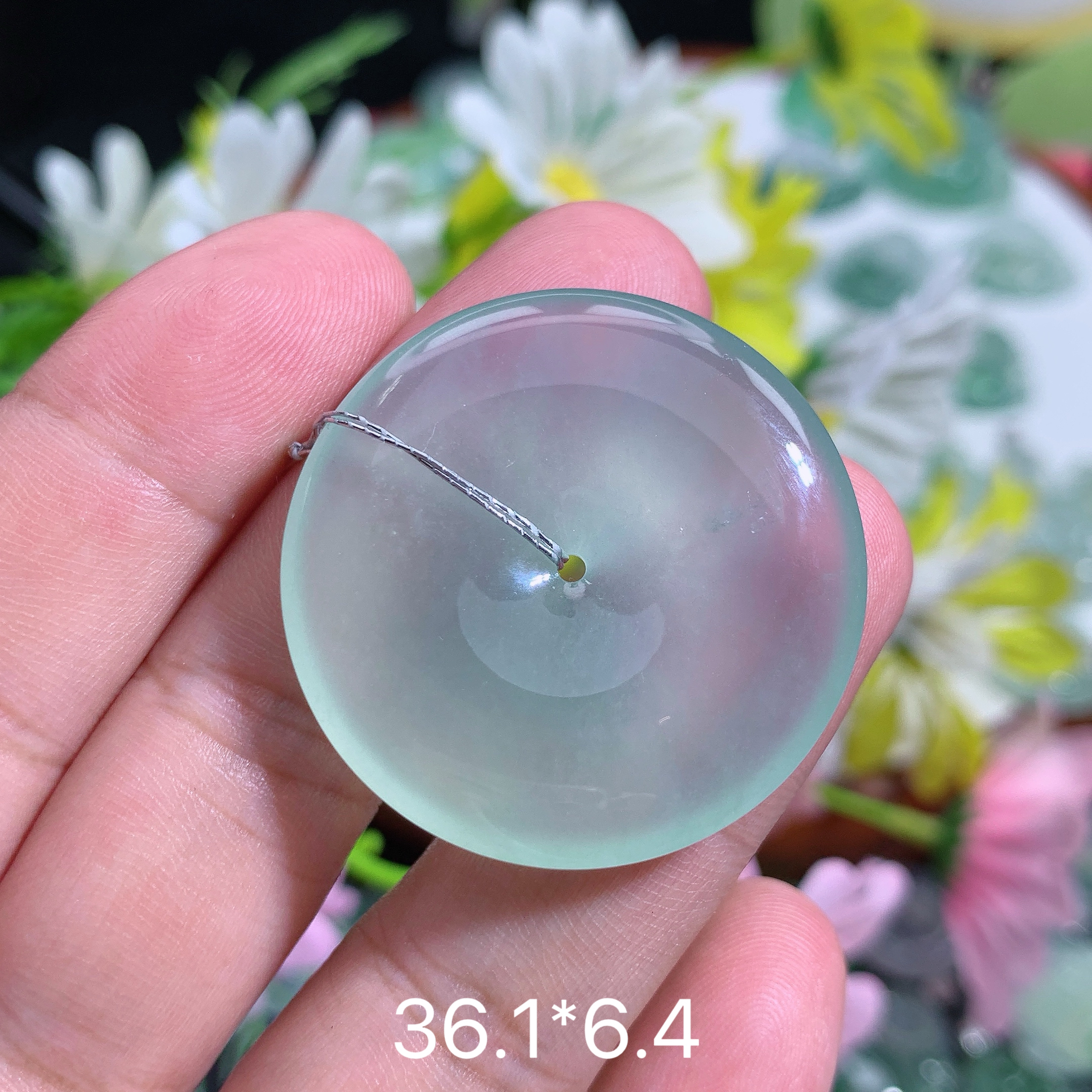 缅甸天然翡翠A货冰种晴底绿佛公吊坠秋女款冰透时尚气质精美精致