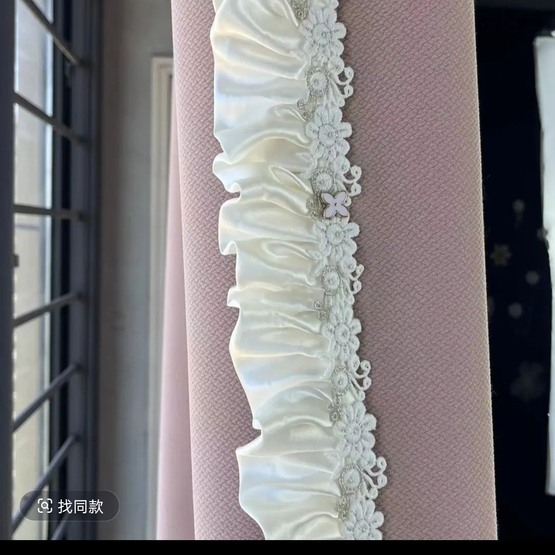 窗帘花边立边，绣花花边