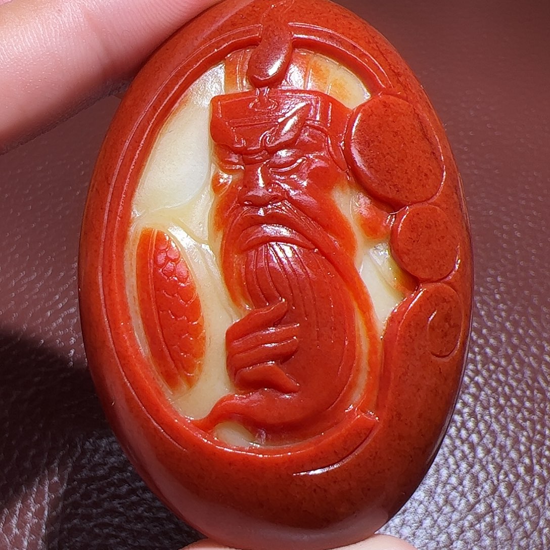 梅***茶和田玉未镶嵌颈饰