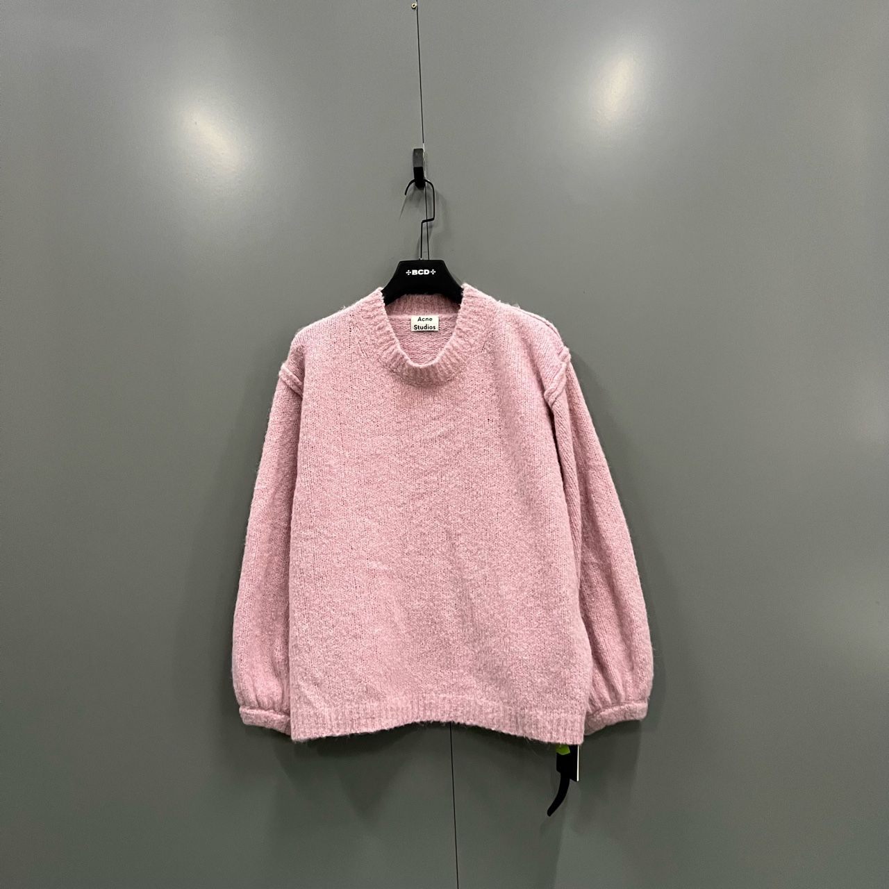 95新 Acne studio jp1211 粉色圆领毛衣 M码 605539