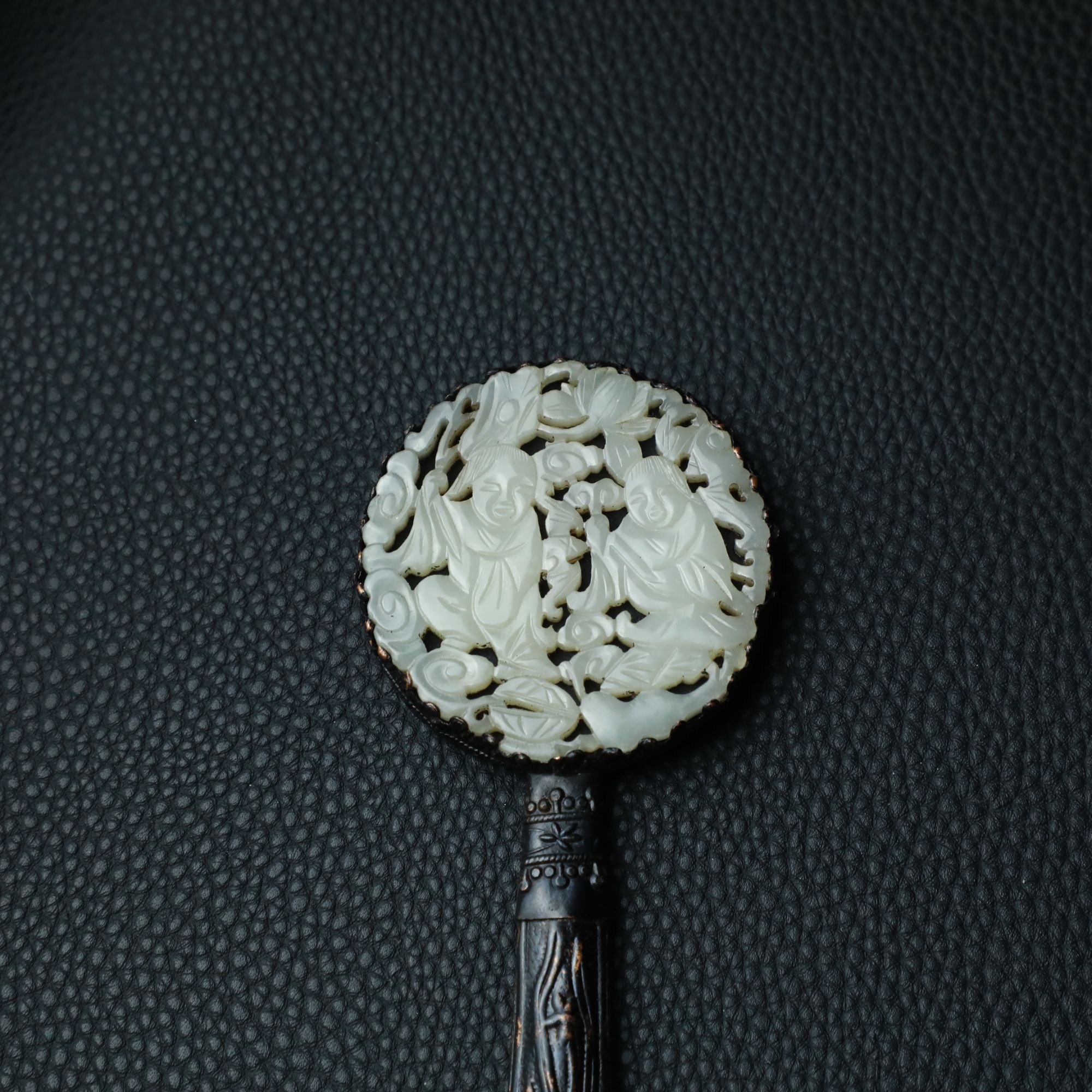 TCWWA06816清晚和田白玉镜