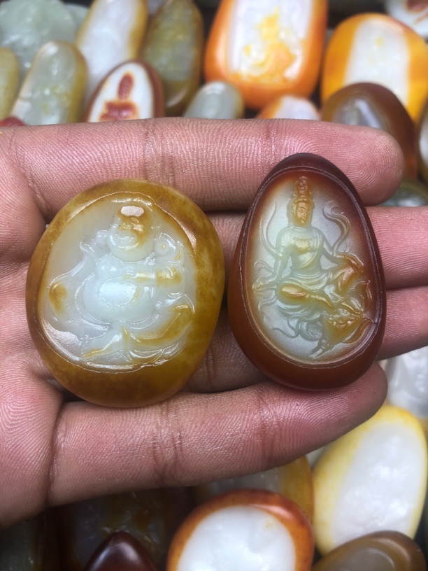 天然和田玉佛观音