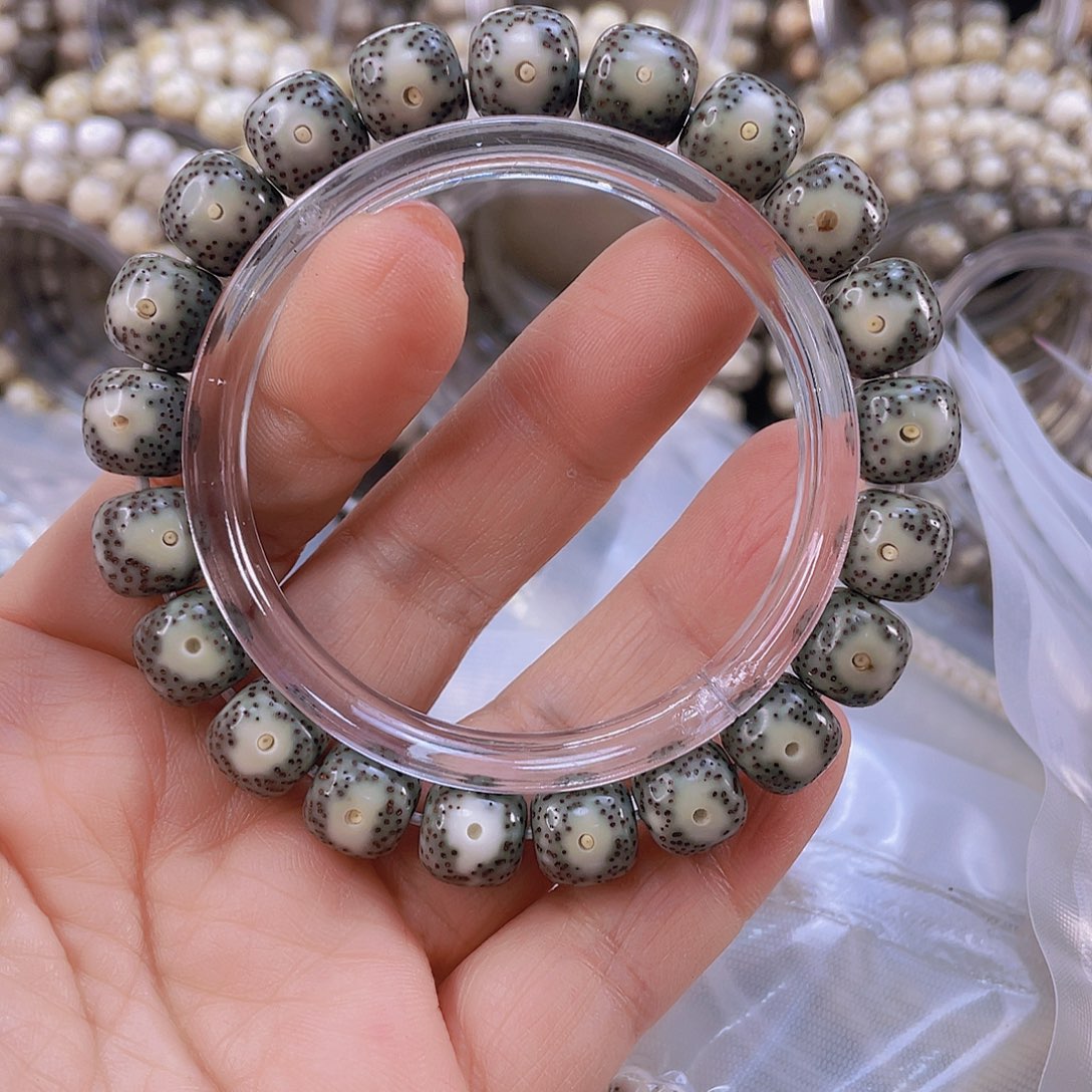 星月菩提手串琦***S石玉料青花大眼睛尺寸10.5