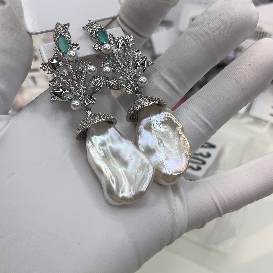 耳饰淡水珍珠合金