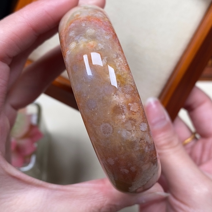 硅化珊瑚（珊瑚玉）手镯未镶嵌58