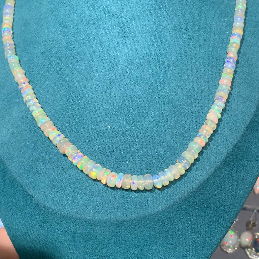 欧泊福利项链银S925镶嵌