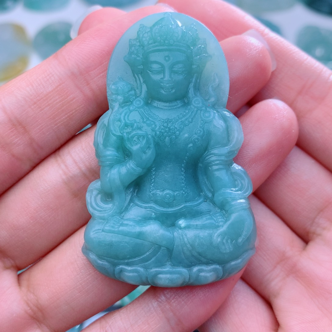 未镶嵌定制翡翠度母