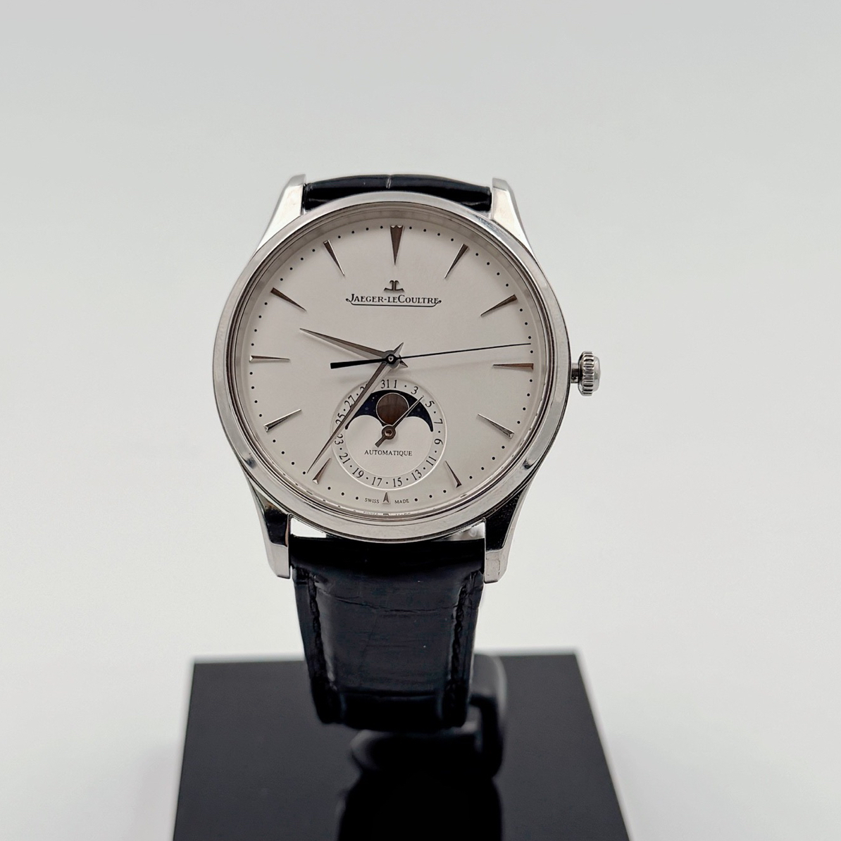 99新 Jaeger-LeCoultre/积家 月相大师系列超薄机芯透底自动机械