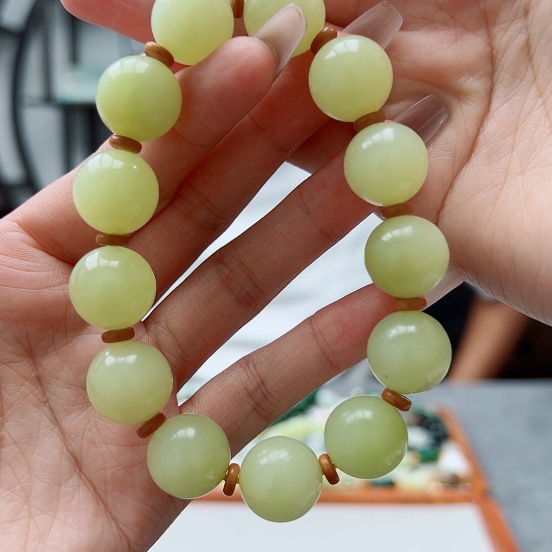 未镶嵌手链和田玉16若羌黄口