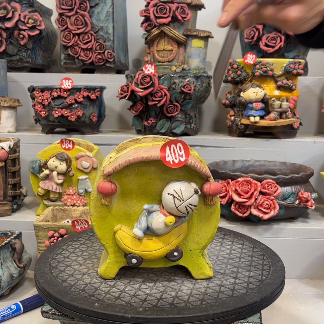 陶瓷微瑕409 号陶然花盆厂家直销