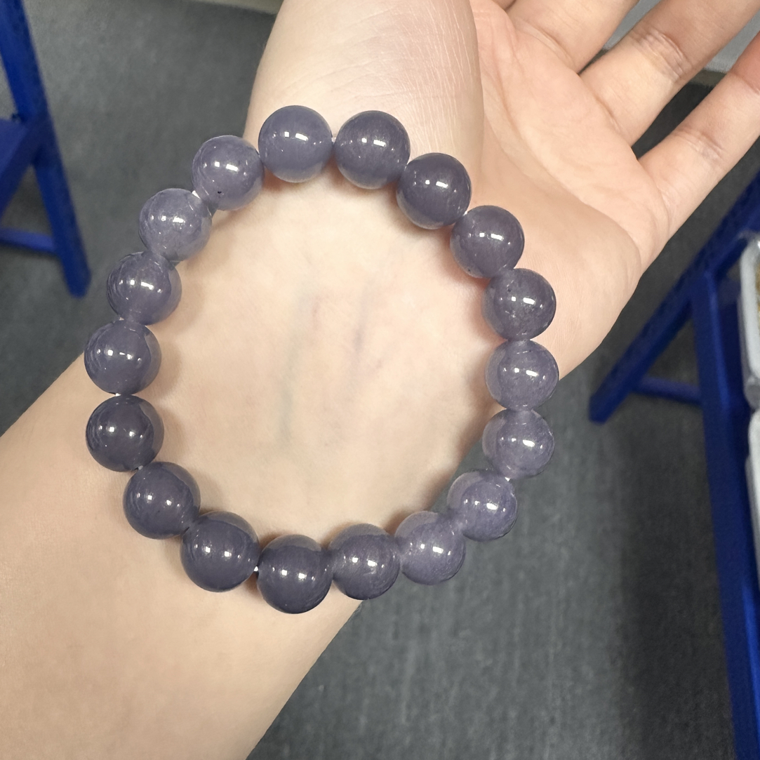 小帅的珠宝仓—精美烟紫卡10毫米手串