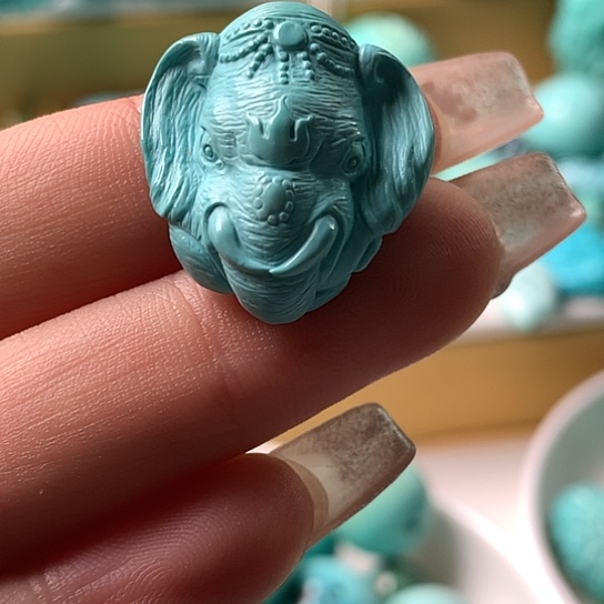 绿松石合金手链绿松石高瓷蓝象神