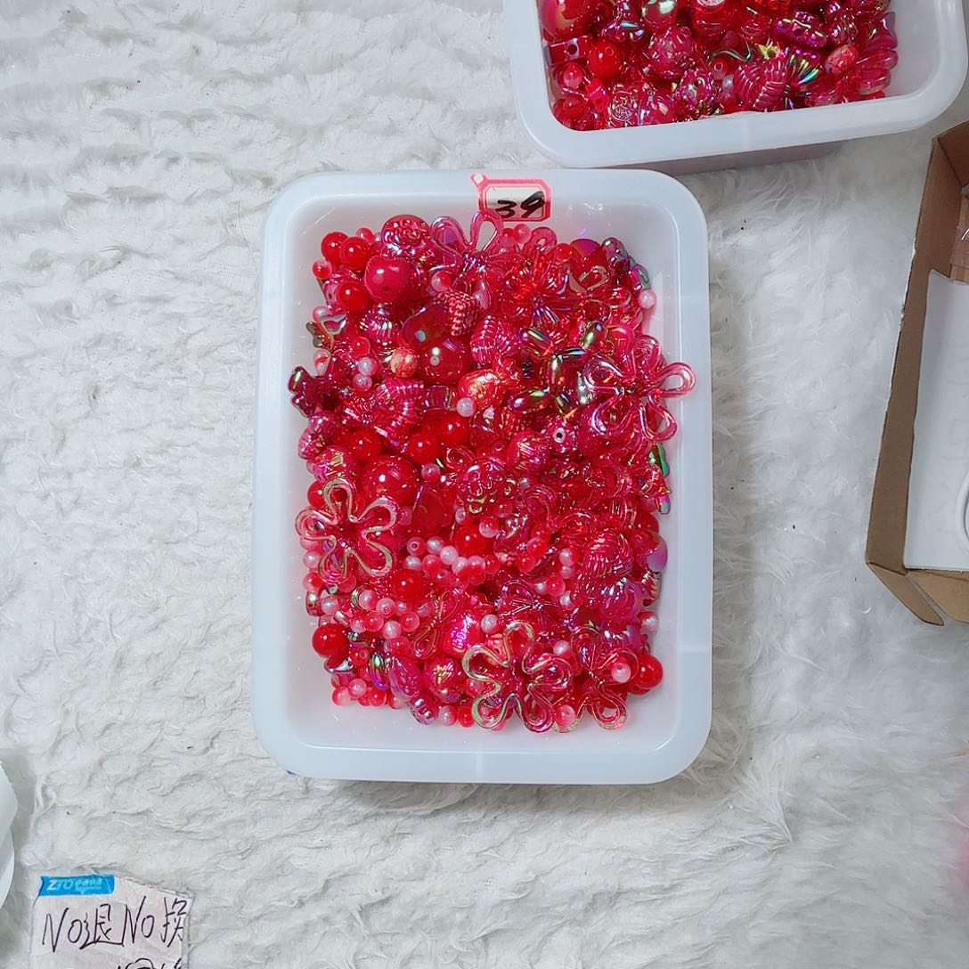 DIY饰品手机链车厘子红