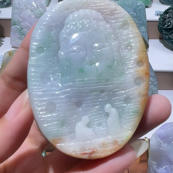 翡翠未镶嵌颈饰挂件