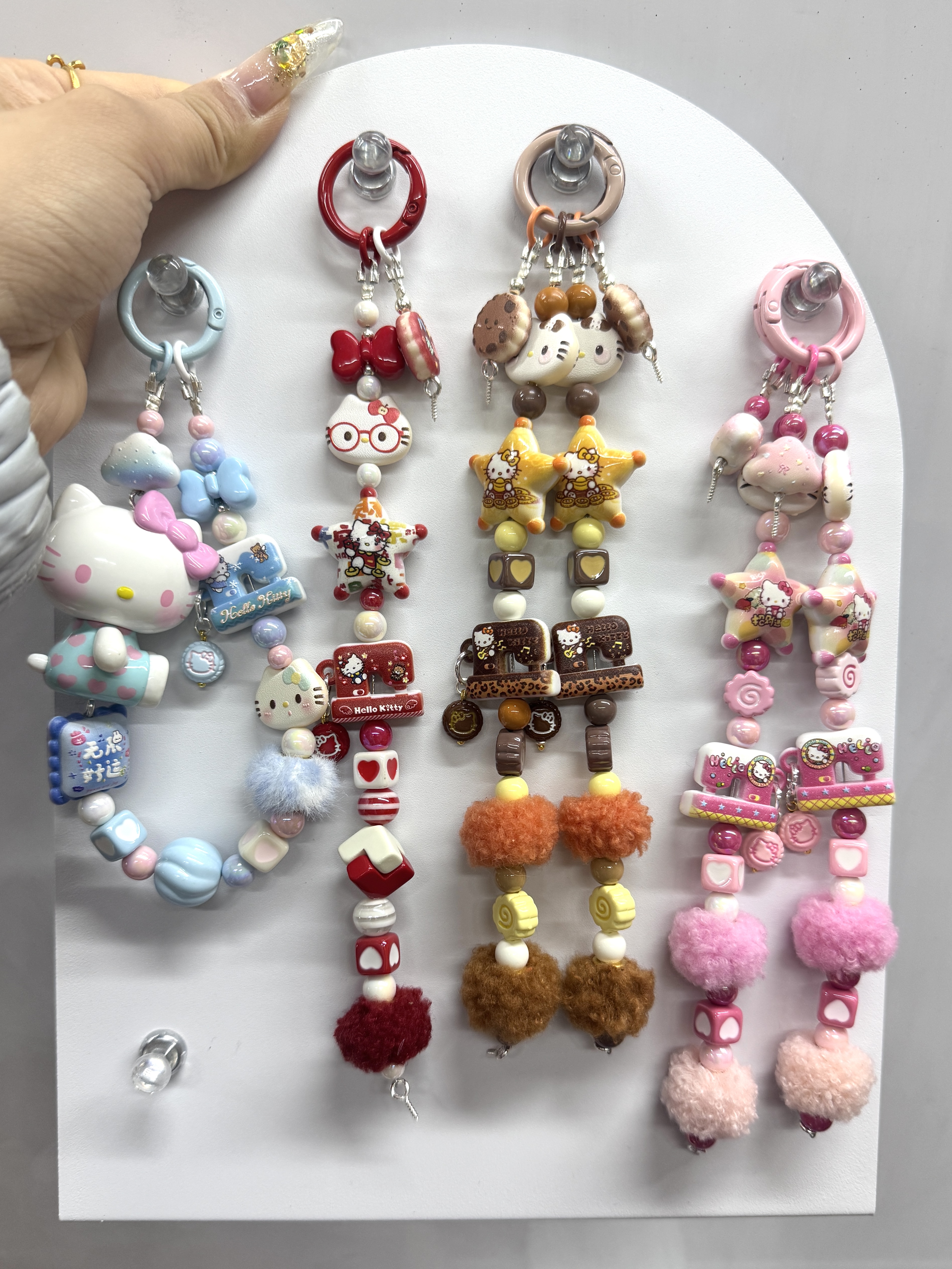 单配件钥匙链手机链毛绒款4色固定款潮玩配件