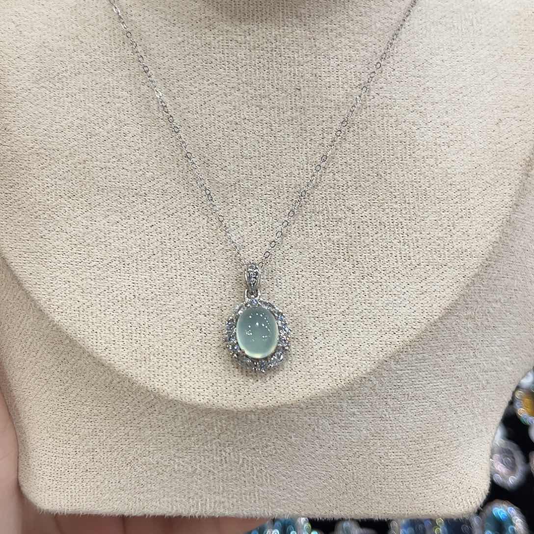 幸***⁺岫玉银S925镶嵌吊坠(赠链)