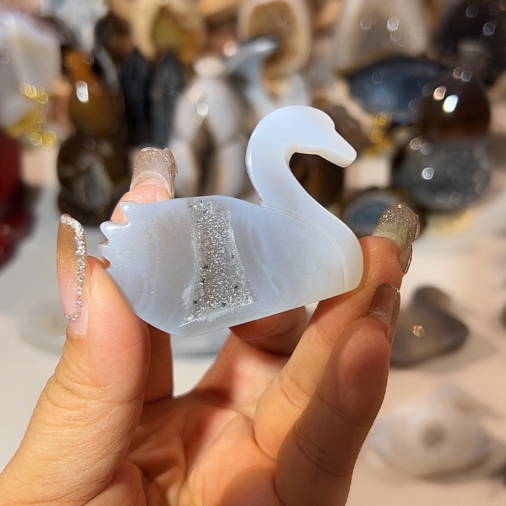 玛瑙/玉髓无未镶嵌天鹅