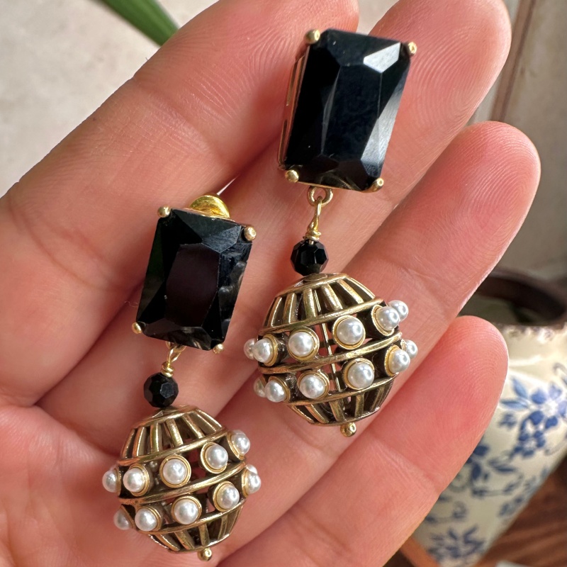 铜合金仿珍珠耳饰 【4384】Emily Vintage珍藏款