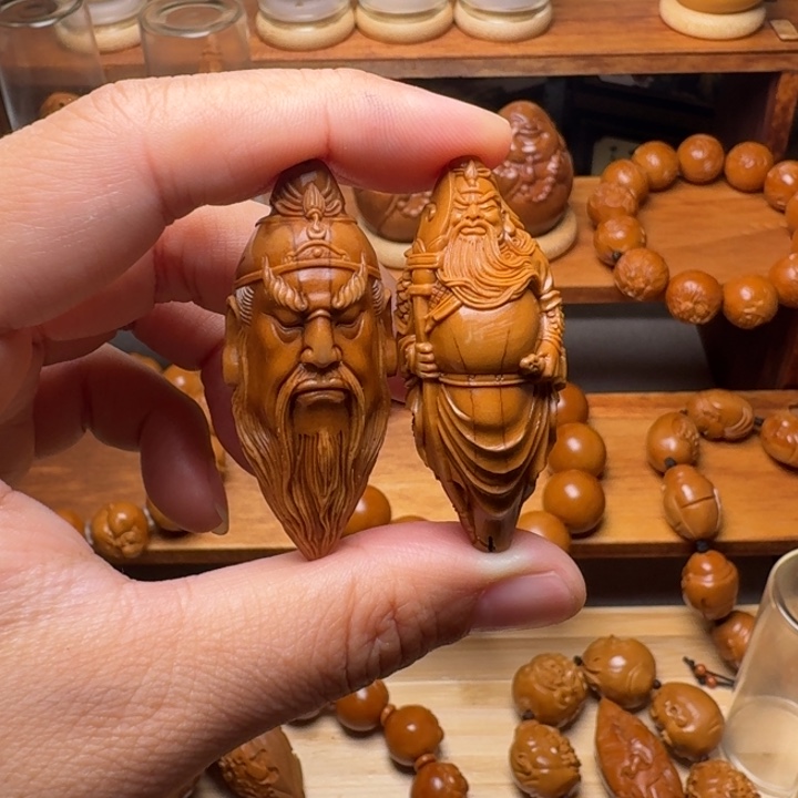 橄榄核手串/手链关羽头单颗+整身单颗