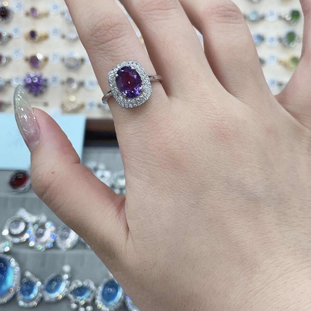 蛇纹石玉戒指手链项链银S925镶嵌霞****阳