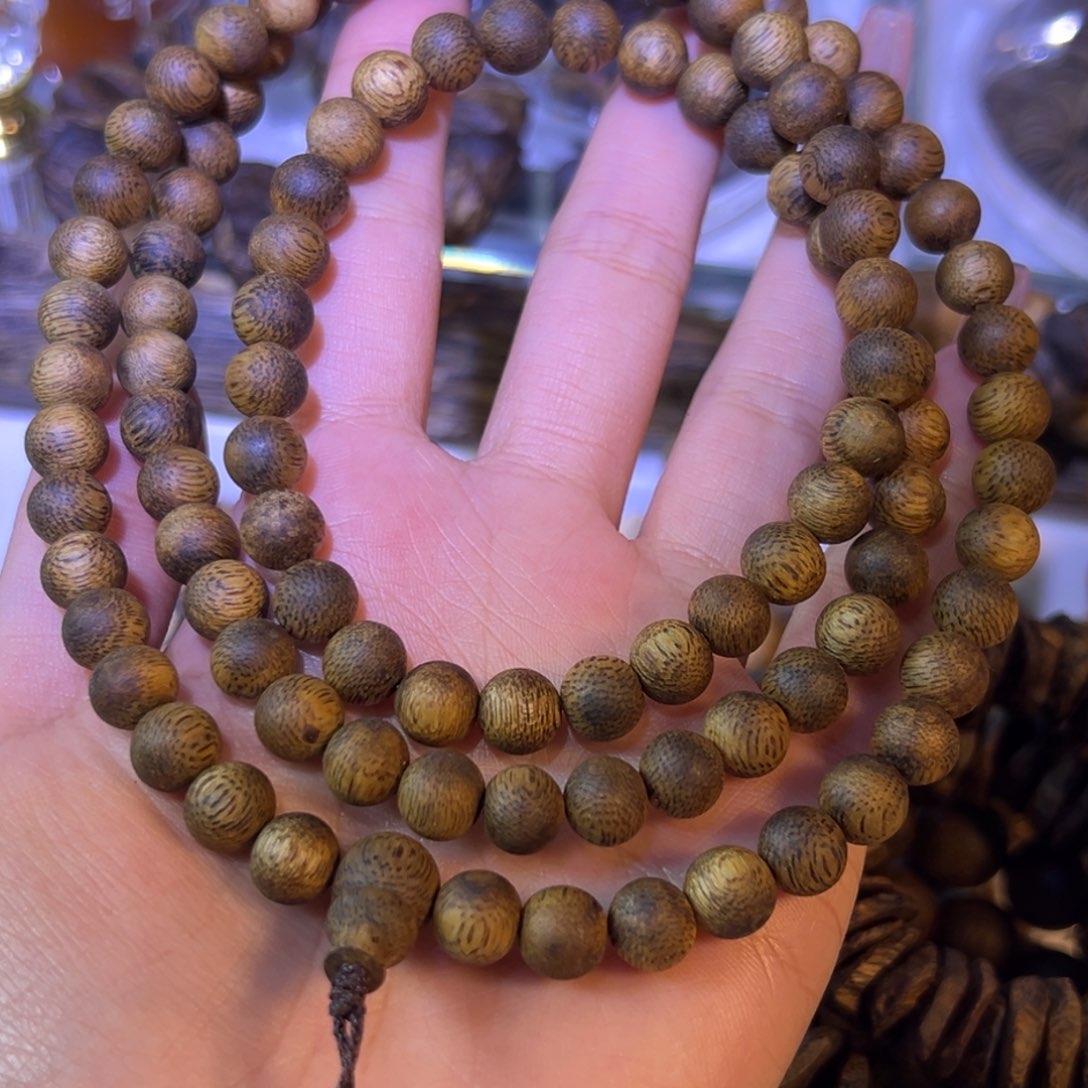 沉香手串奇楠沉香多圈25克白奇老料0.8