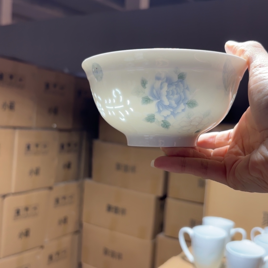 碗瓷景德镇陶瓷两只微瑕