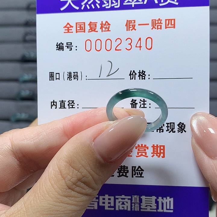 未镶嵌戒圈翡翠2340