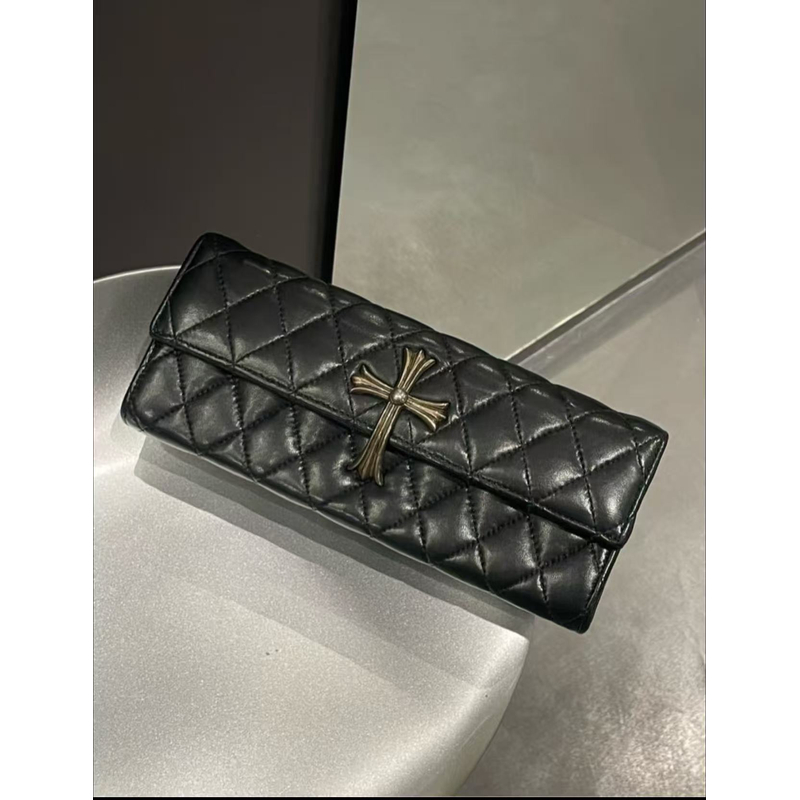 95新 Chrome Hearts/克罗心 黑银大十字架晚宴包  26cm 14025209