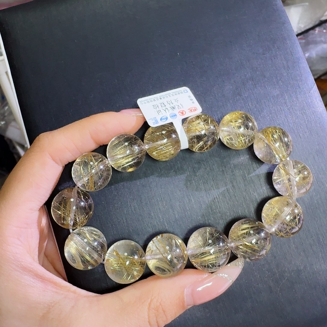 水晶手链未镶嵌喃**蘼金发维纳斯16.8