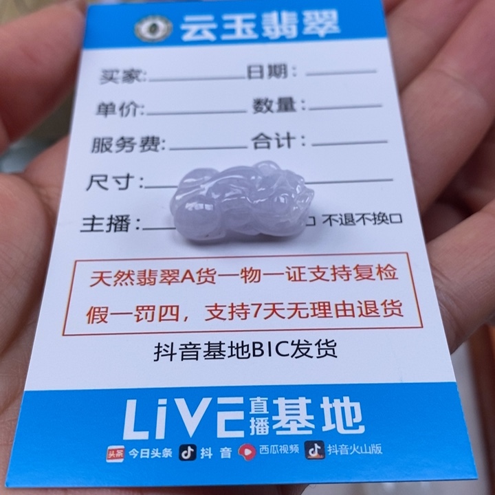 翡翠未镶嵌颈饰多人貔貅