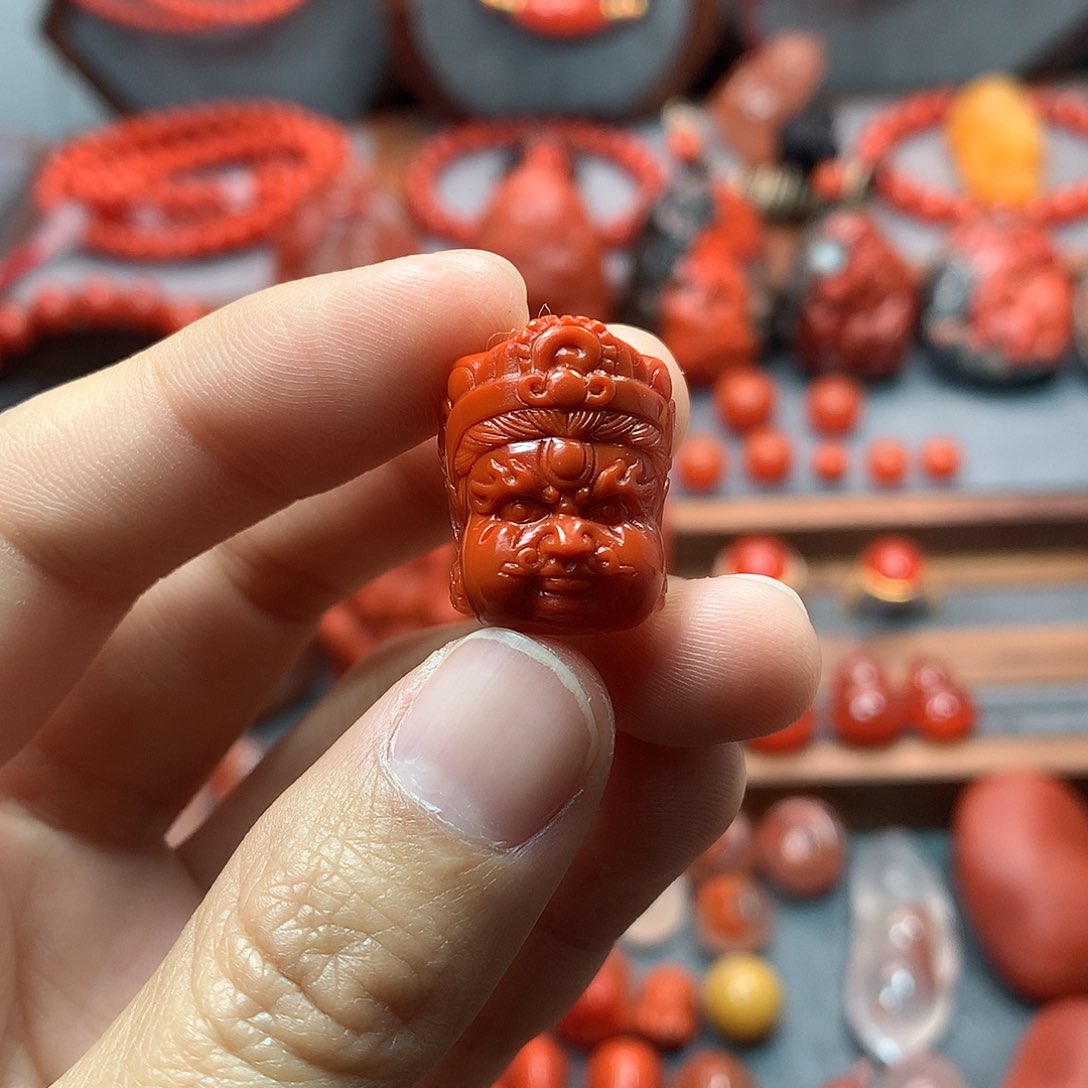 南红玛瑙1未镶嵌黄财神头