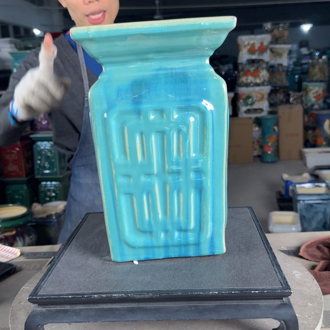 一风堂石湾花盆。高温裂微瑕700