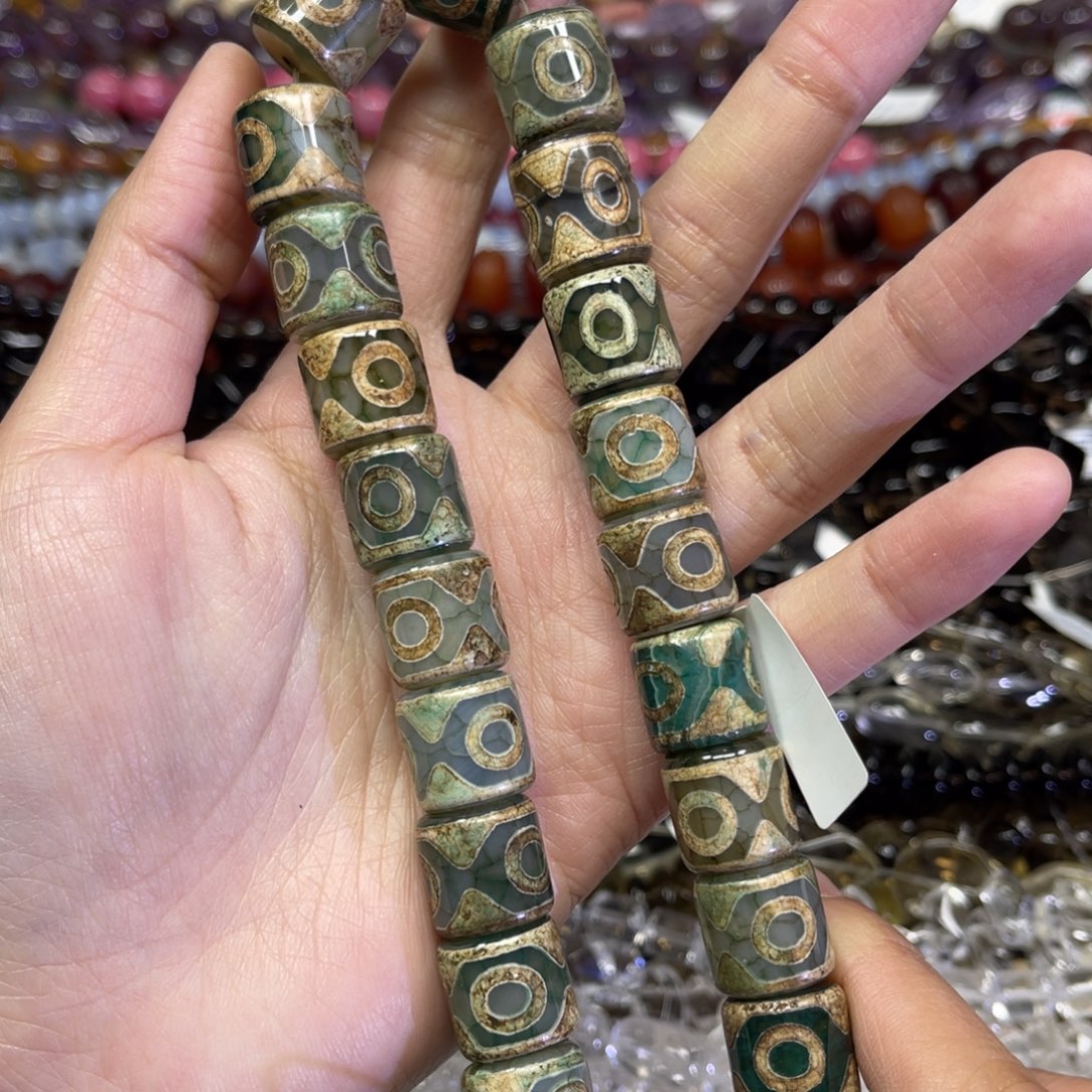 玛瑙/玉髓散珠老玛瑙卡14共20颗