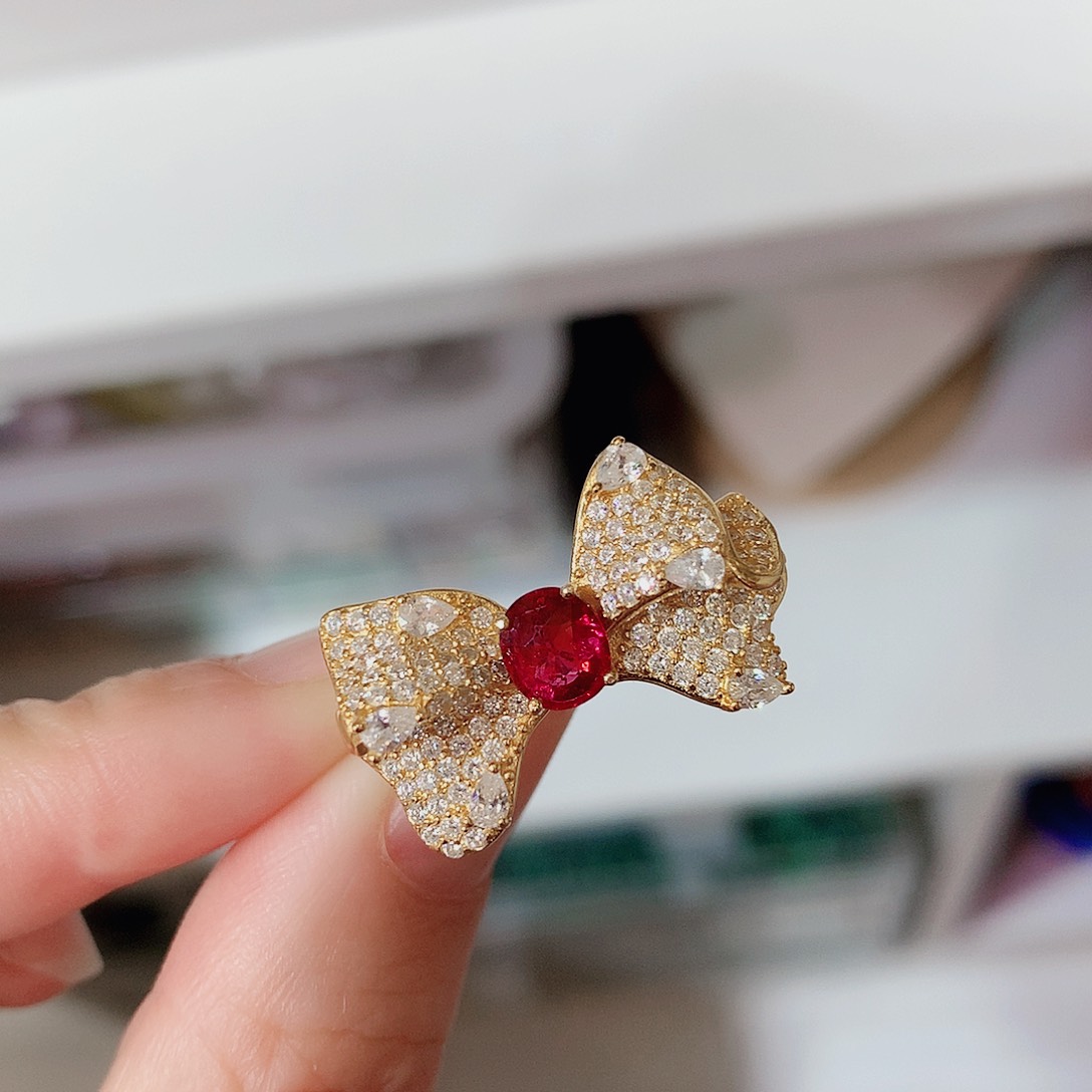 碧玺戒指银S925镶嵌戒指超美