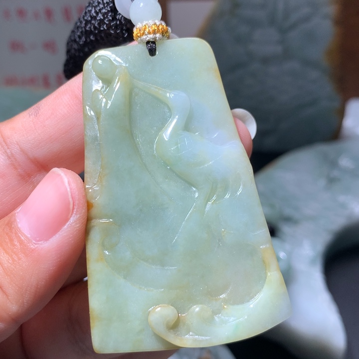 翡翠未镶嵌颈饰保真天然A货翡翠