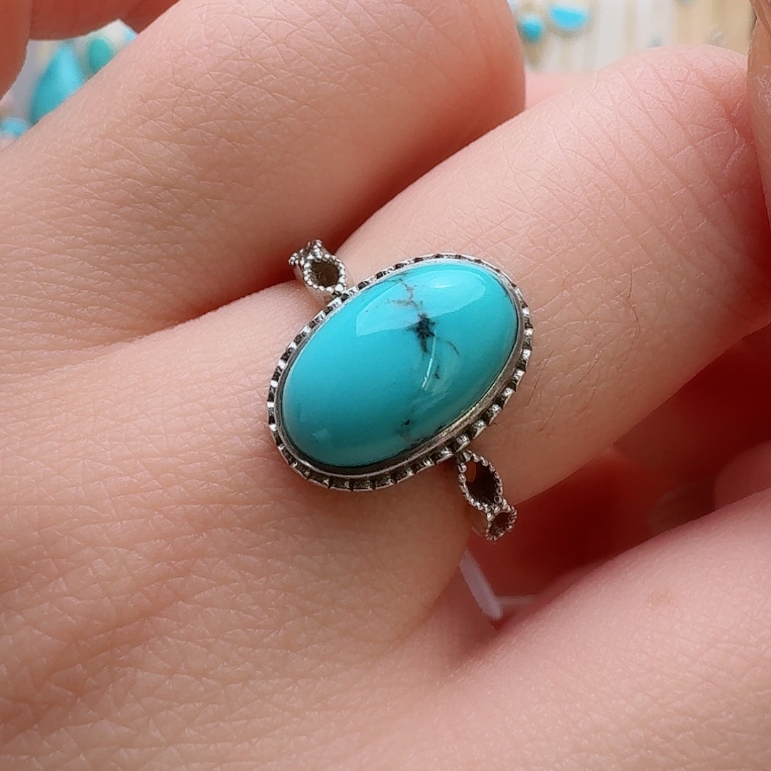 绿松石珠宝奇石银S925镶嵌