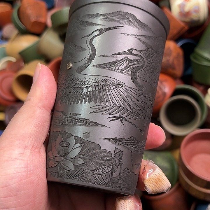 紫砂茶杯全手工紫砂主人杯