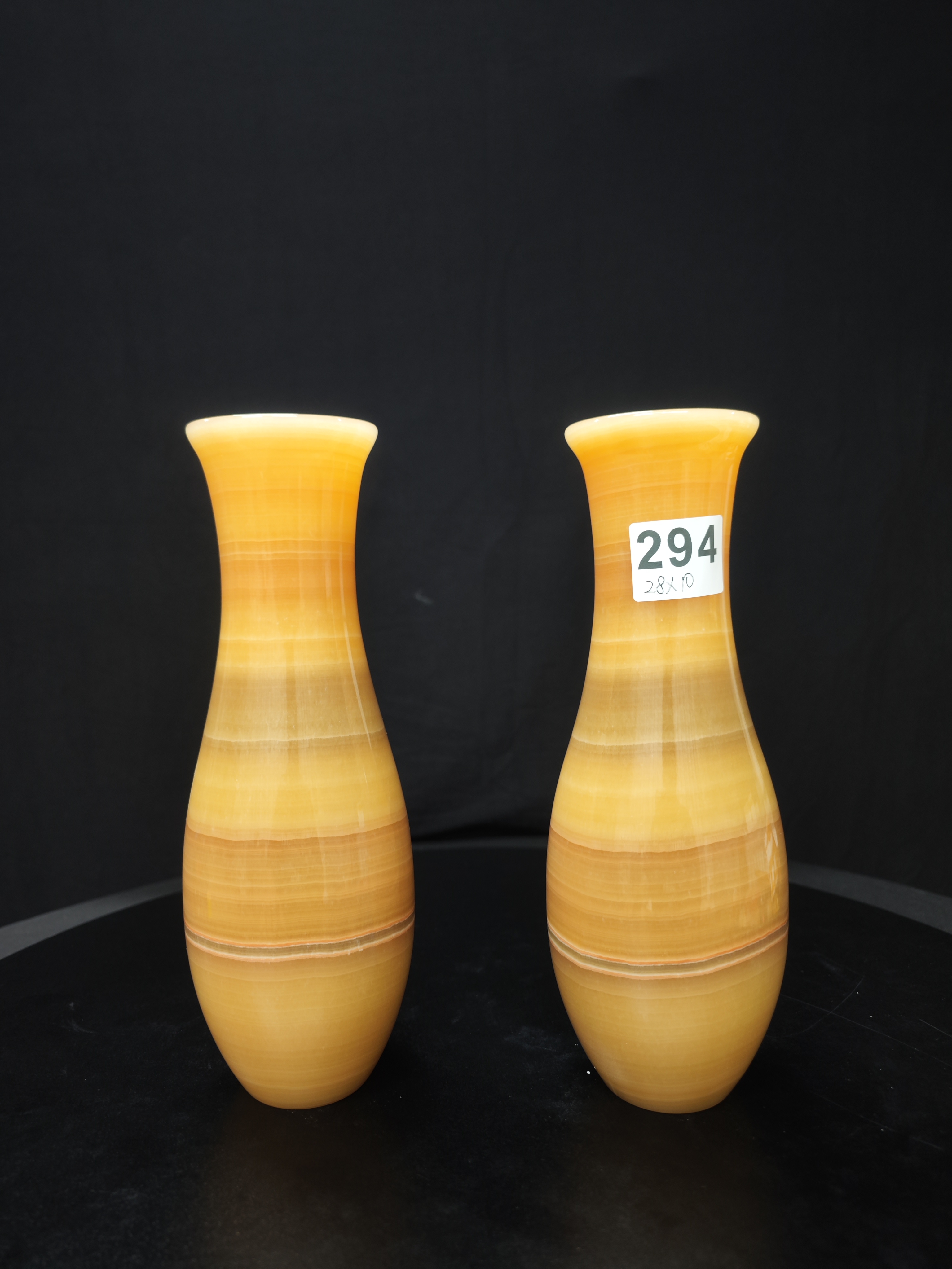 天然黄马瑙花瓶玄关客厅中式办公室大气磅礴家居摆件工艺品