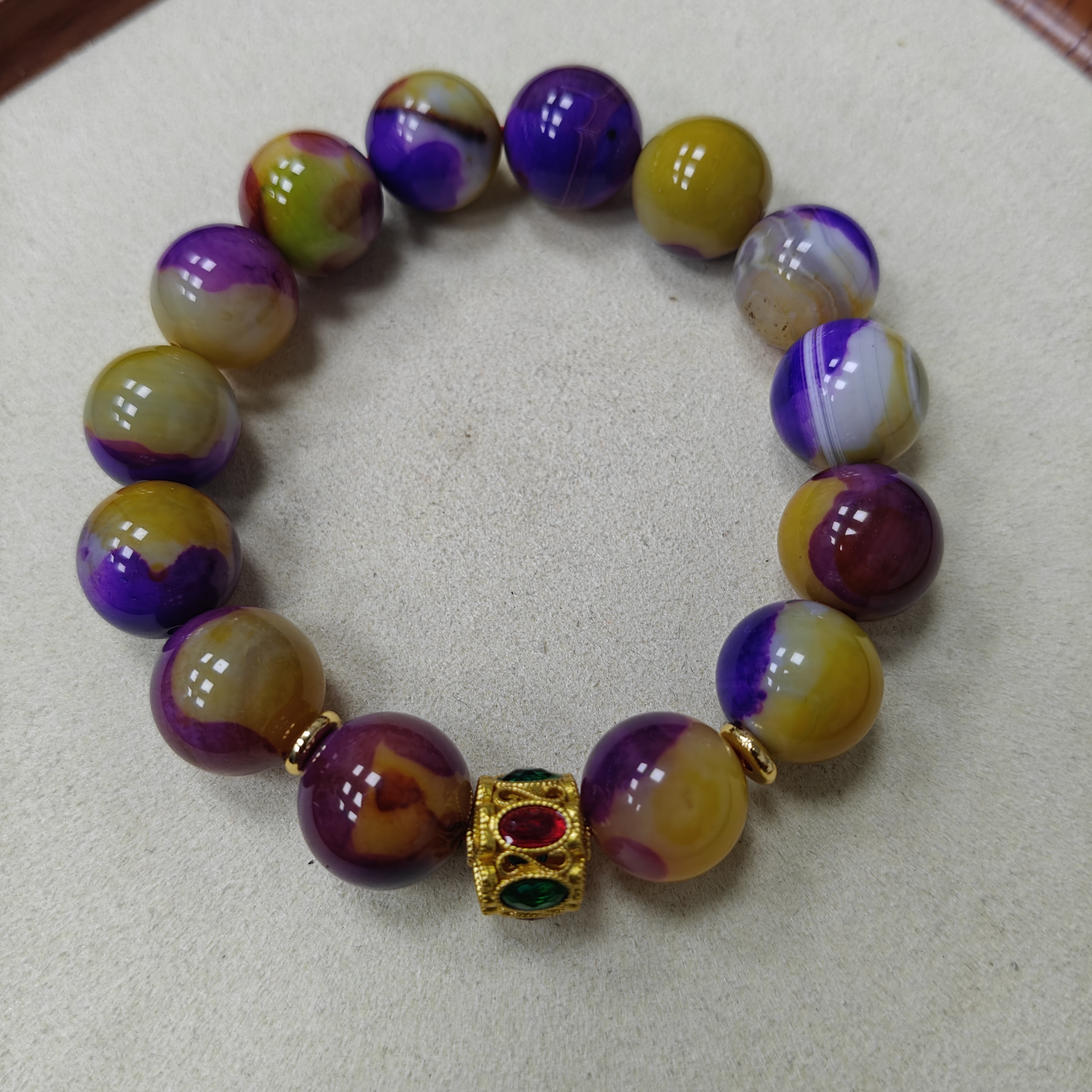 华佗石玉石玛瑙手串