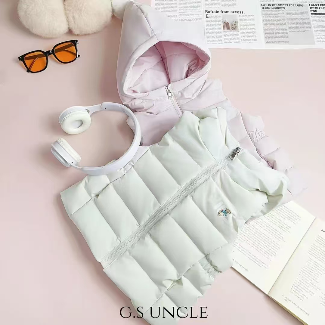 H25253男女宝冬季新款羽绒小马甲百搭时髦马甲宝宝秋冬装儿童服装