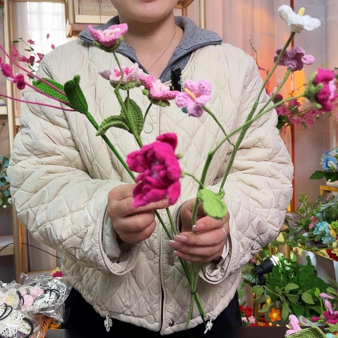 手工钩织设计花束