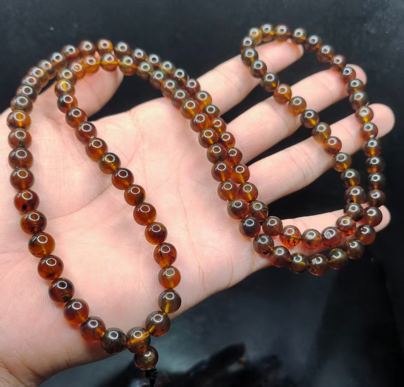 【康康严选】紫罗兰琥珀毛衣链GL【多样性发其一】约7mm+