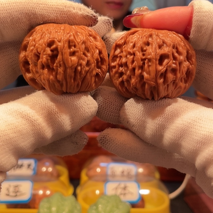 文玩核桃把件41磨盘
