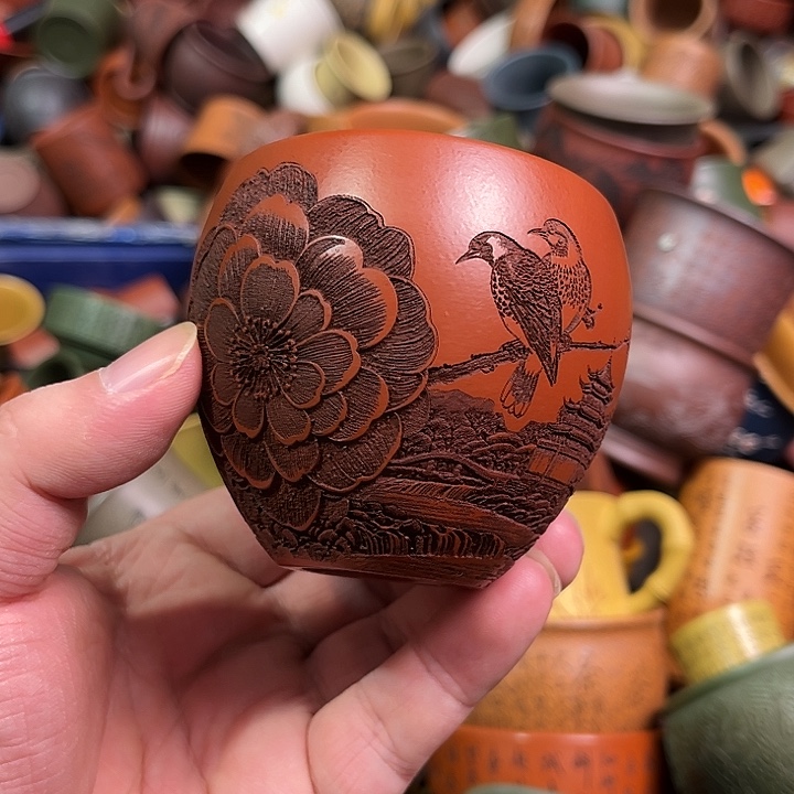 紫砂茶杯全手工紫砂主人杯