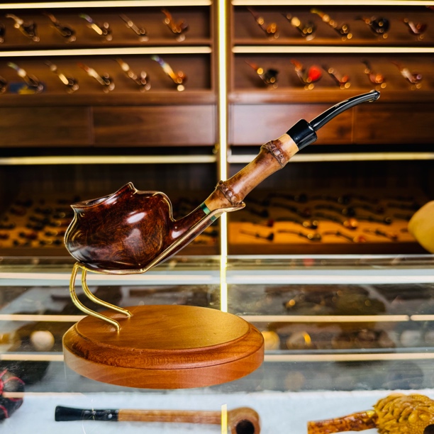 维泰手工石楠木烟斗 匠心工艺纯手工【竹节郁金香】