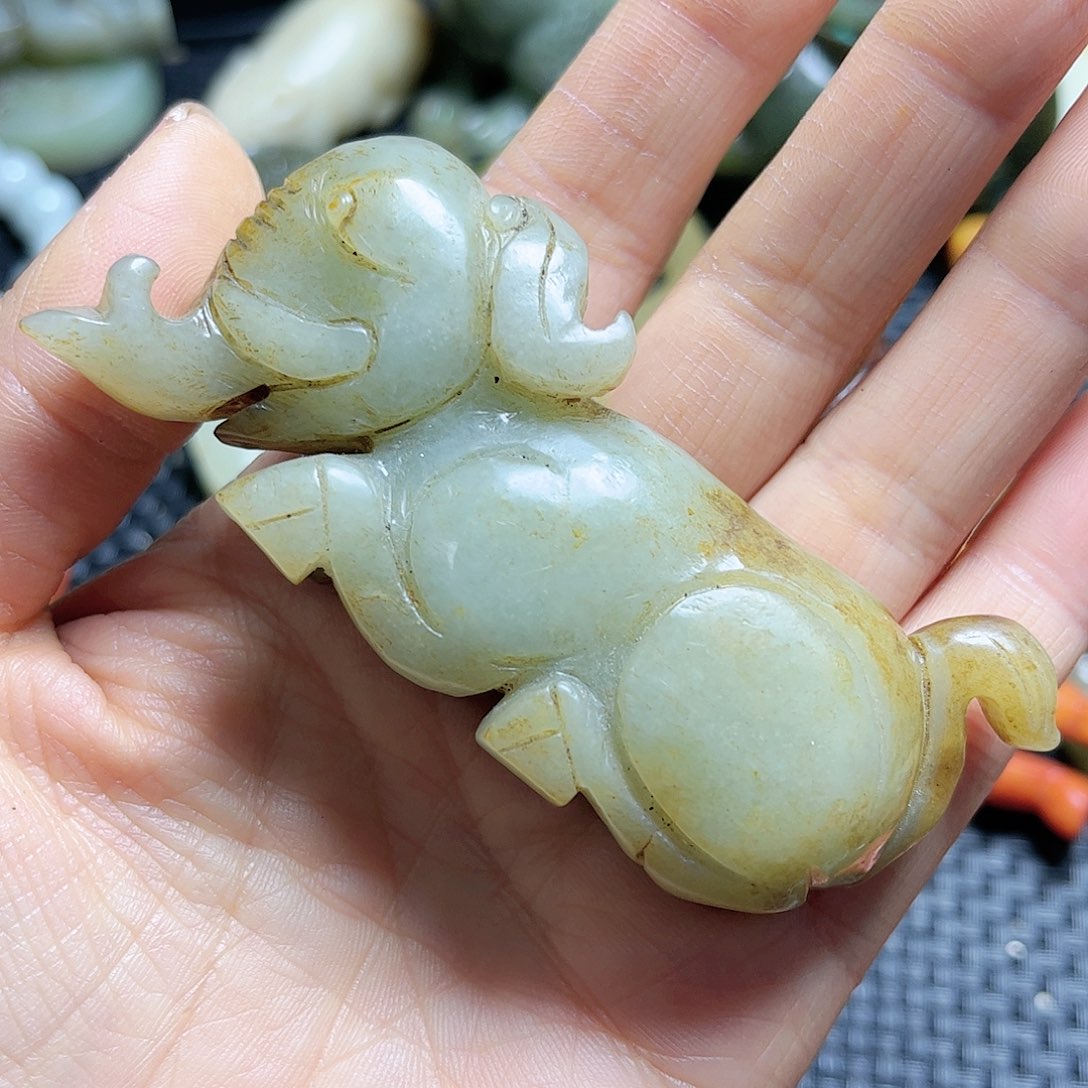 白玉菩提吊坠摆件