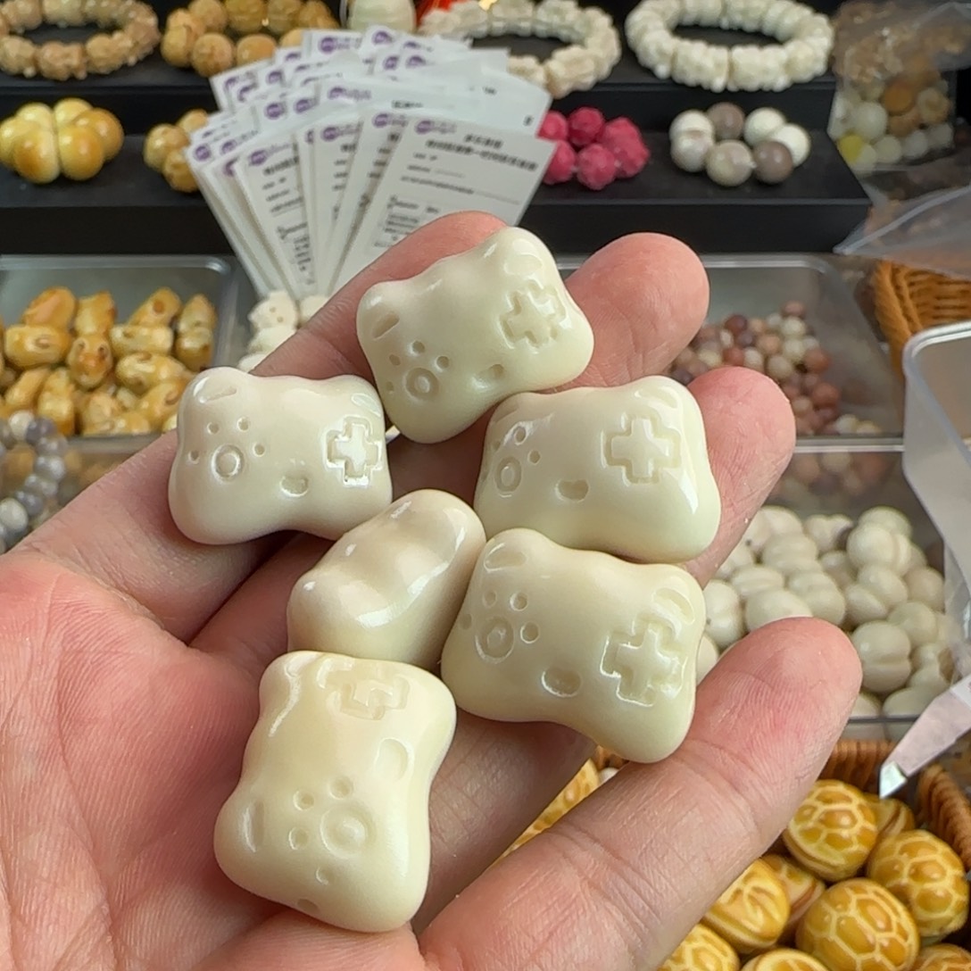 手串菩提根/象牙果微瑕疵白色游戏机6颗