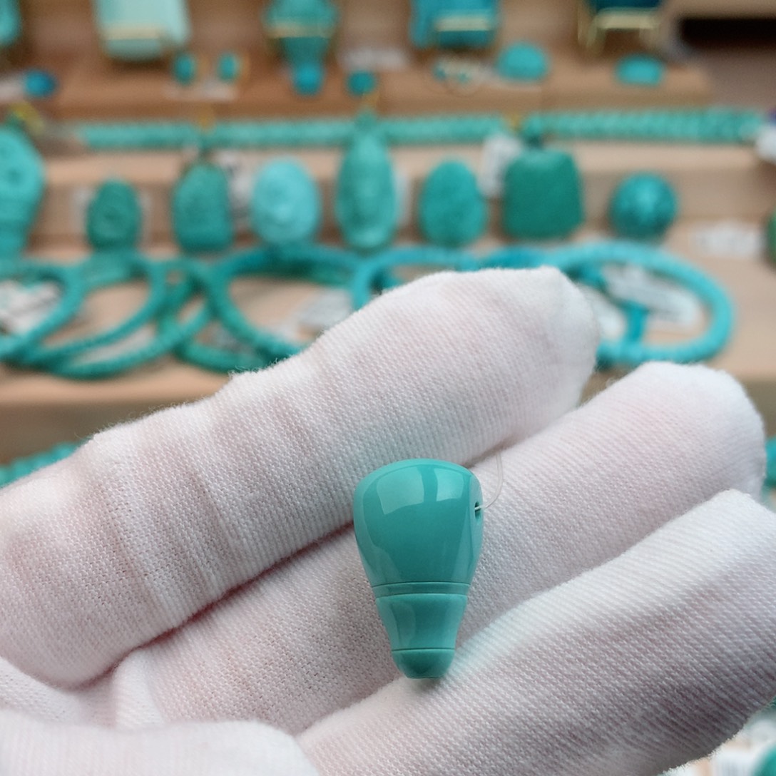 未镶嵌绿松石珠宝奇石11.4mm