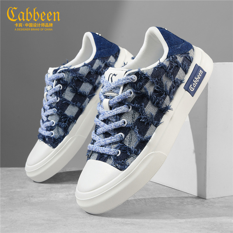 卡宾男款冬季2025新款时尚复古透气男士休闲鞋子潮流帆布鞋男鞋