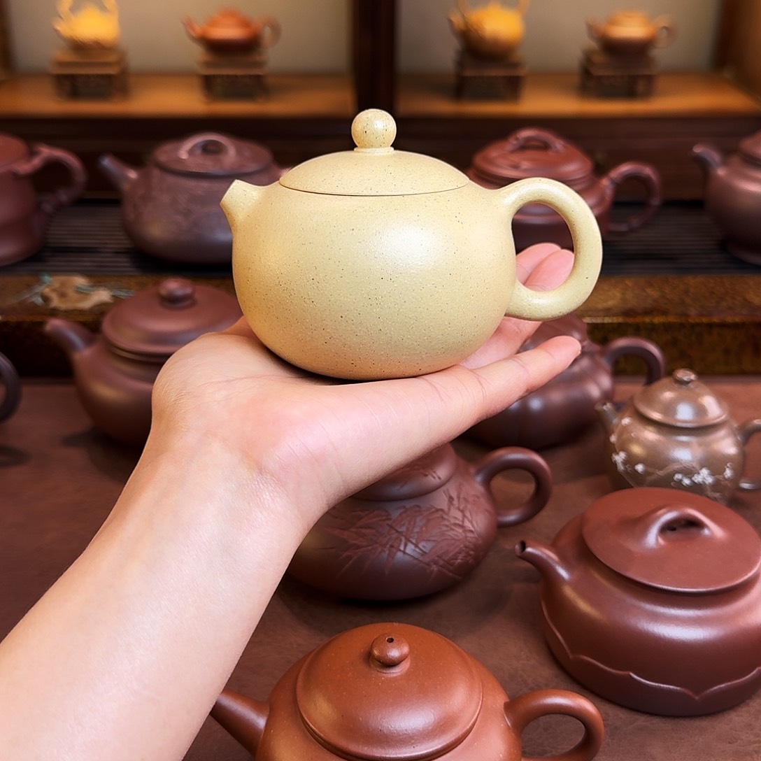 紫砂茶壶本绿西施，本绿